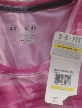 Under Armour  Pink Tie-Dye Long Sleeve Performance Tee